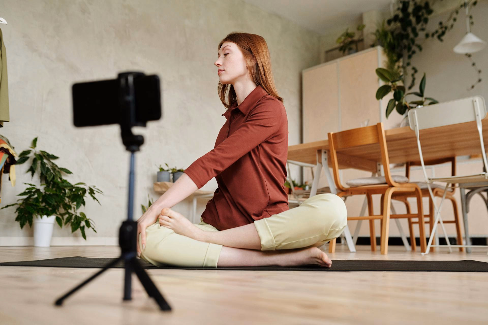 a women doing exercise